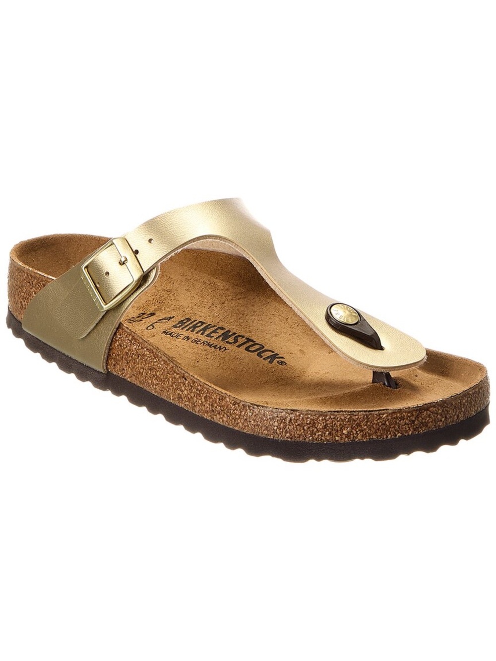 Birkenstock Gizeh Thong Sandals Women Size 8 Metallic Gold